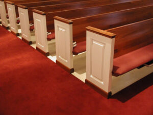 Straight pew upholstery